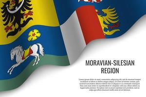 acenando a bandeira da região república checa vetor