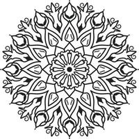 mandala de flores ilustração em vetor padrão decorativo vintage página do livro para colorir kdp interior vetor livre