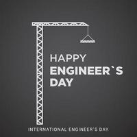 celebração do dia internacional dos engenheiros, feliz dia dos engenheiros vetor