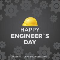 celebração do dia internacional dos engenheiros, feliz dia dos engenheiros vetor