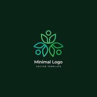 modelo de logotipo eco mínimo. ilustração vetorial vetor