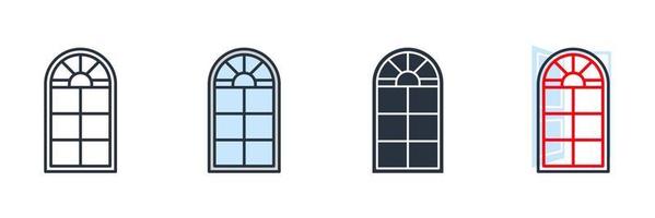 ilustração em vetor janela ícone logotipo. modelo de símbolo de janela para coleção de design gráfico e web