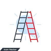 ilustração em vetor logotipo ícone escada escada. modelo de símbolo de escada para coleção de design gráfico e web