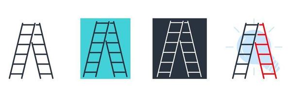 ilustração em vetor logotipo ícone escada escada. modelo de símbolo de escada para coleção de design gráfico e web