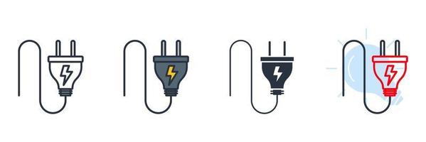 plug ilustração em vetor logotipo ícone. modelo de símbolo de sinal de plugue elétrico para coleção de design gráfico e web