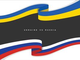 bandeira da rússia e da ucrânia em fundo escuro. ilustração vetorial vetor