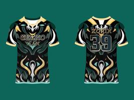 design de camisa esportiva de mangas raglan vetor