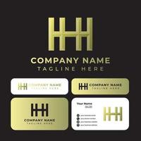 3d hh logotipo do monograma, é adequado para qualquer negócio. vetor