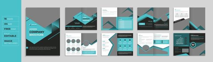 brochura de perfil da empresa e conjunto de modelos de design de capa de relatório anual vetor
