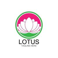 ícone de modelo de logotipo de design de flores de lótus vetor