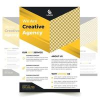 design de vetor de folheto de modelo de folheto de negócios corporativos, modelo de folheto usado para layout de pôster de negócios, folheto da empresa, banners corporativos e folhetos. layout de design gráfico.