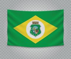 bandeira suspensa realista vetor