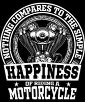 vetor totalmente editável eps 10 esboço de felicidade montando motocicleta vintage t-shirt projetar uma imagem adequada para camisetas, canecas, bolsas, cartões de pôster e muito mais. o pacote é 4500 5400px