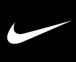nike logotipo design de roupas brancas ícone abstrato futebol ilustração vetorial com fundo preto vetor