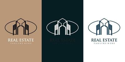 design de vetor de logotipo de imóveis, construção e construção