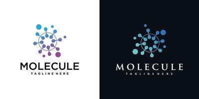 logotipo do ícone da molécula com vetor premium de design de estilo abstrato moderno