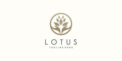 design de logotipo de lótus com vetor premium de conceito moderno criativo