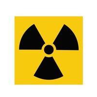 pictograma de vetor de perigo de radiação. símbolo de perigo de radiação ionizante