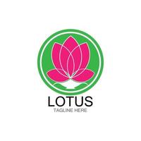 ícone de modelo de logotipo de design de flores de lótus vetor