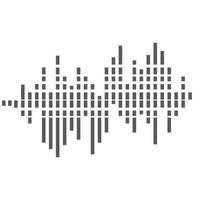 ilustração de ícone de vetor de ondas sonoras de música de tecnologia de áudio