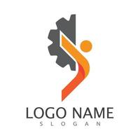 engrenagem logotipo modelo vetorial ícone ilustração design vetor