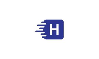 logotipo de entrega letras do alfabeto inglês h vector elementos de modelo de design para seu aplicativo ou empresa.