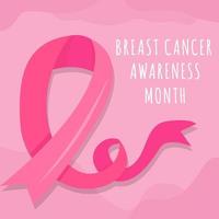 ilustração de mês de conscientização de câncer de mama desenhada de mão vetor