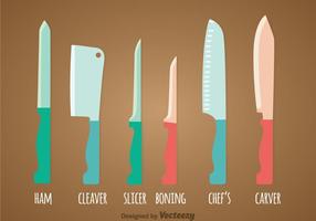 Vetor de conjuntos de facas
