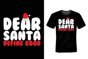 design de camiseta de natal, vintage, tipografia vetor