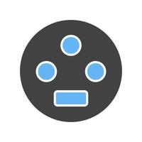 configurações de entrada svideo glifo ícone azul e preto