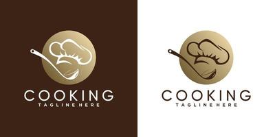 design de logotipo de resto de comida para negócios ou pessoais com elemento criativo vetor