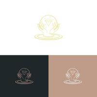 vetor de design de logotipo de joias de diamante. símbolo para cosméticos e embalagens, joias, produtos artesanais ou de beleza