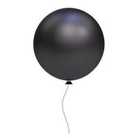 grande balão de hélio preto na festa de revelação de gênero. Elemento de design decorativo realista 3D. ilustração vetorial vetor