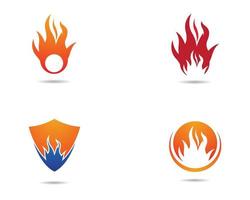símbolo de fogo laranja, vermelho e azul