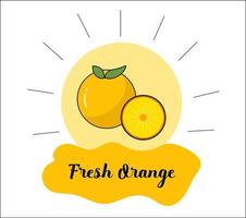 logo ilustrações de laranja fresca vetor