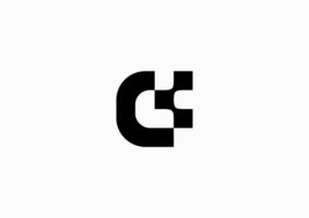 design de logotipo de letra ck com um conceito simples e plano vetor