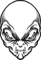 ilustrações vetoriais de clipart de silhueta de predador alienígena para seu logotipo de trabalho, camiseta de mercadoria de mascote, adesivos e designs de etiquetas, pôster, cartões de saudação, empresa de negócios de publicidade ou marcas. vetor
