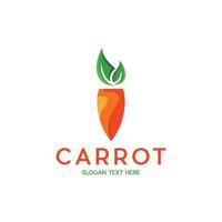logotipo simples da natureza vegetal da cenoura vetor