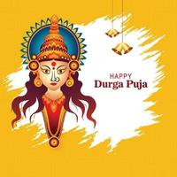 feliz durga puja festival da índia fundo de ilustração de cartão de férias vetor