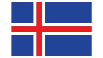 bandeira da Islândia, sinal de bandeira nacional da Islândia. vetor