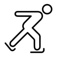 um design de ícone linear do treinador de ginástica vetor