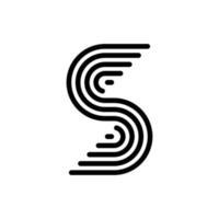 design de logotipo de monograma de letra moderna s vetor