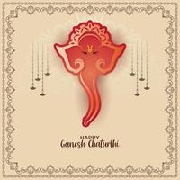 feliz ganesh chaturthi fundo do festival cultural hindu vetor