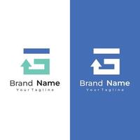letra inicial de design de logotipo abstrato g. símbolo de logotipo minimalista, criativo e moderno isolado do fundo. pode ser usado para identidade e branding. vetor