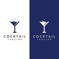 logotipo de coquetel de álcool, drinks.logos de boate para boates, bares e mais.no estilo de conceito de ilustração vetorial. vetor