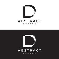 design de modelo de logotipo geometria inicial da letra d. design de logotipo com um estilo minimalista e elegante. logotipo para empresas e iniciais. vetor