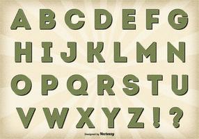 Conjunto de alfabeto de estilo retro vintage