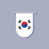 ilustração do modelo de bandeira da coreia do sul vetor