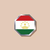 ilustração do modelo de bandeira do tajiquistão vetor