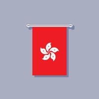 ilustração do modelo de bandeira de hong kong vetor